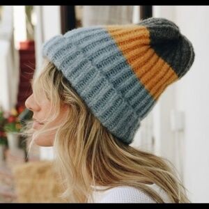 Color Block Knit Beanie